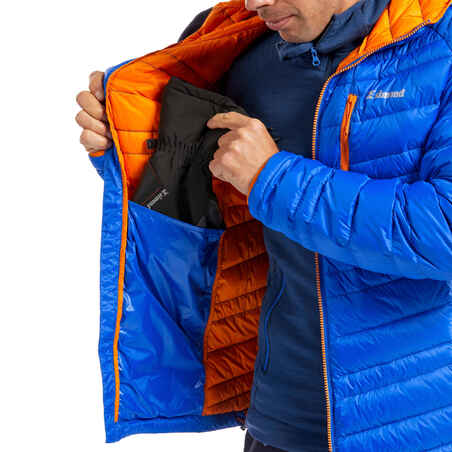 Daunenjacke Bergsteigen Alpinism Light Komfort bis -10 °C Herren blau