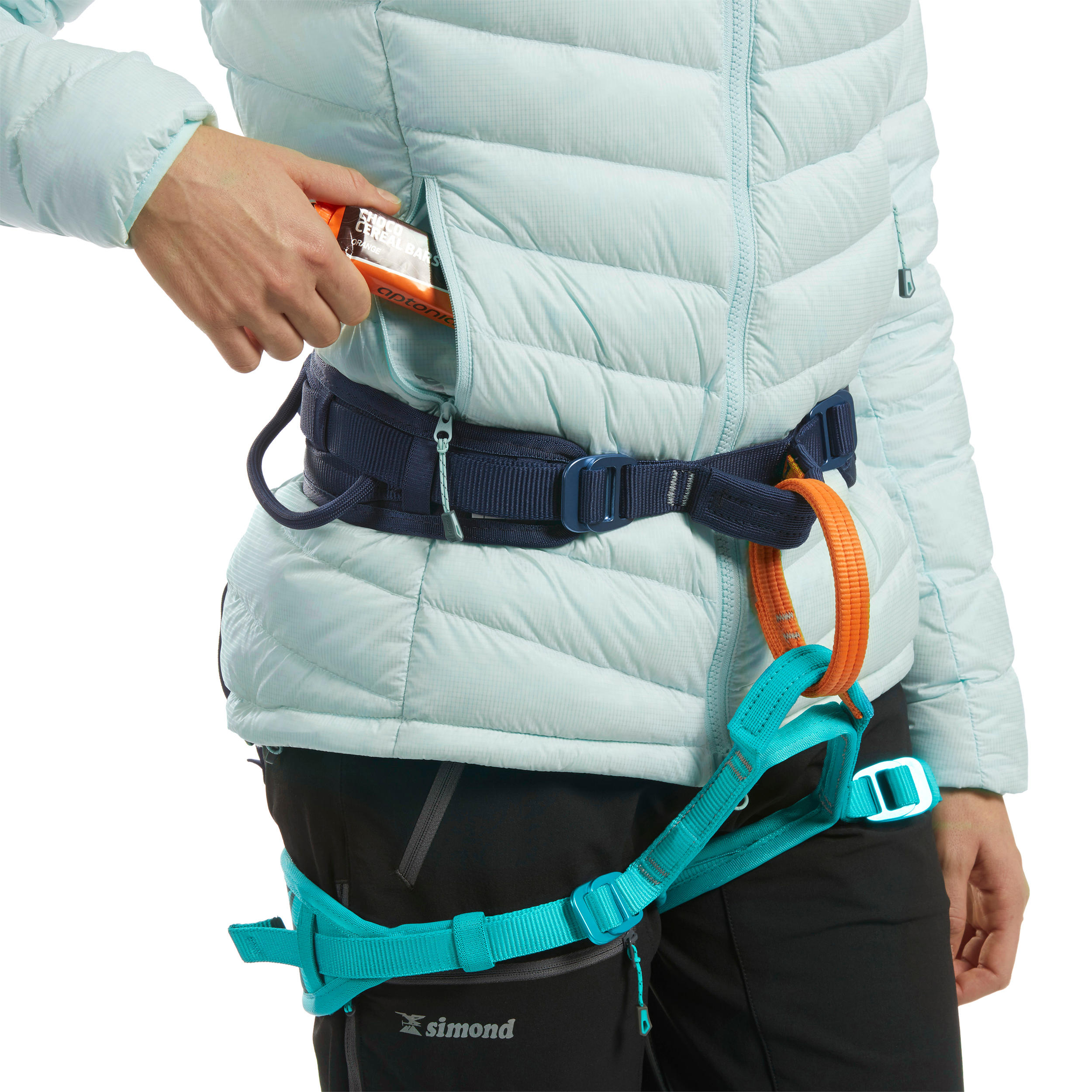 Women's Mountaineering Down Jacket - Alpinism Light Green Blue 6/13