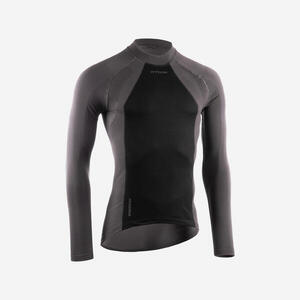 Camiseta térmica de ciclismo manga larga adulto frío extremo RoadR 920 negra