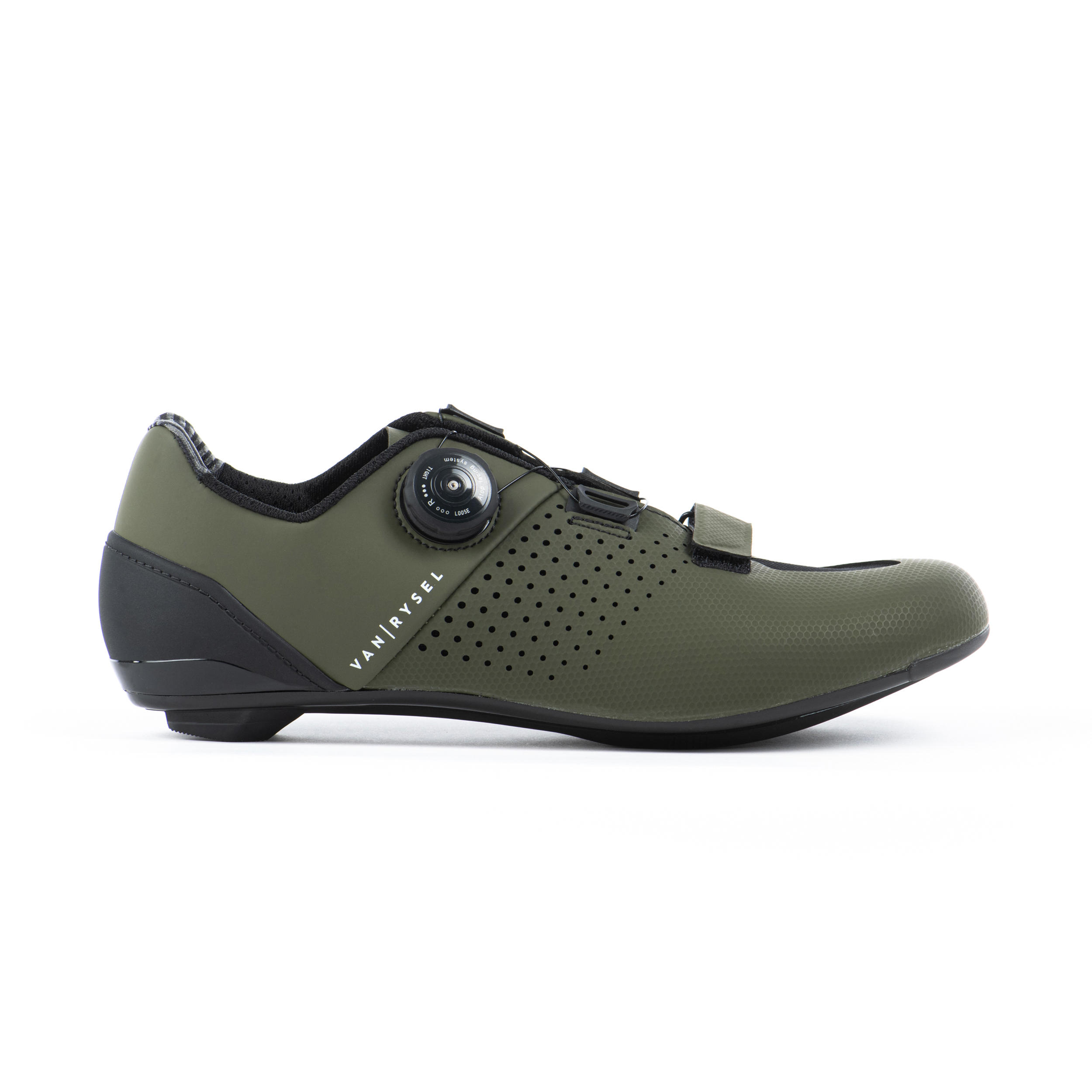 VAN RYSEL RCR520 Carbon Road Cycling Shoes - Khaki