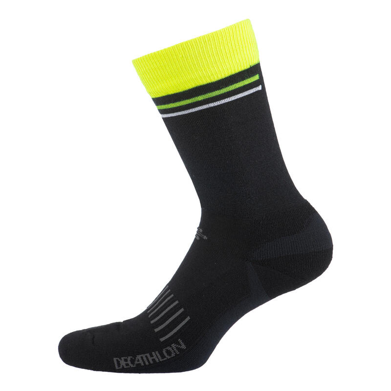 Zimní cyklistické ponožky 900 černo-žluté
