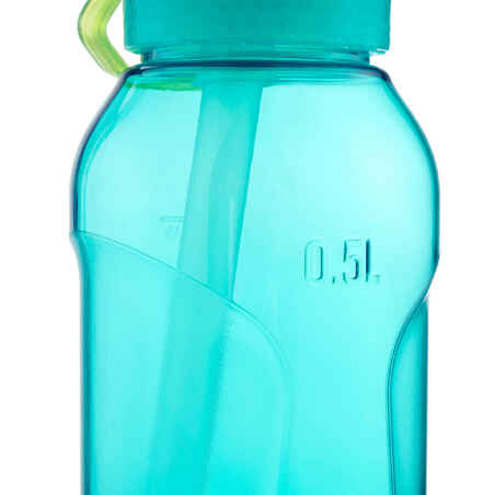 Μπουκάλι Νερού Πεζοπορίας 900 Αυτόμ. πώμα & καλαμάκι 0,5 λίτρ. Ecozen® Τιρκουάζ