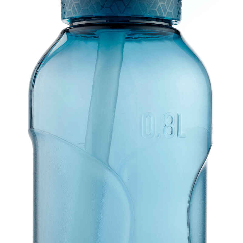 Hiking flask. 900 instant opening with straw, 0.5 litre Tritan - Petrol blue