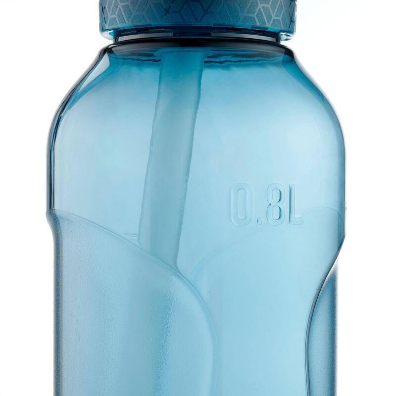 Hiking water bottle - 900 instant - with straw, 0.8 L Tritan - Petrol blue