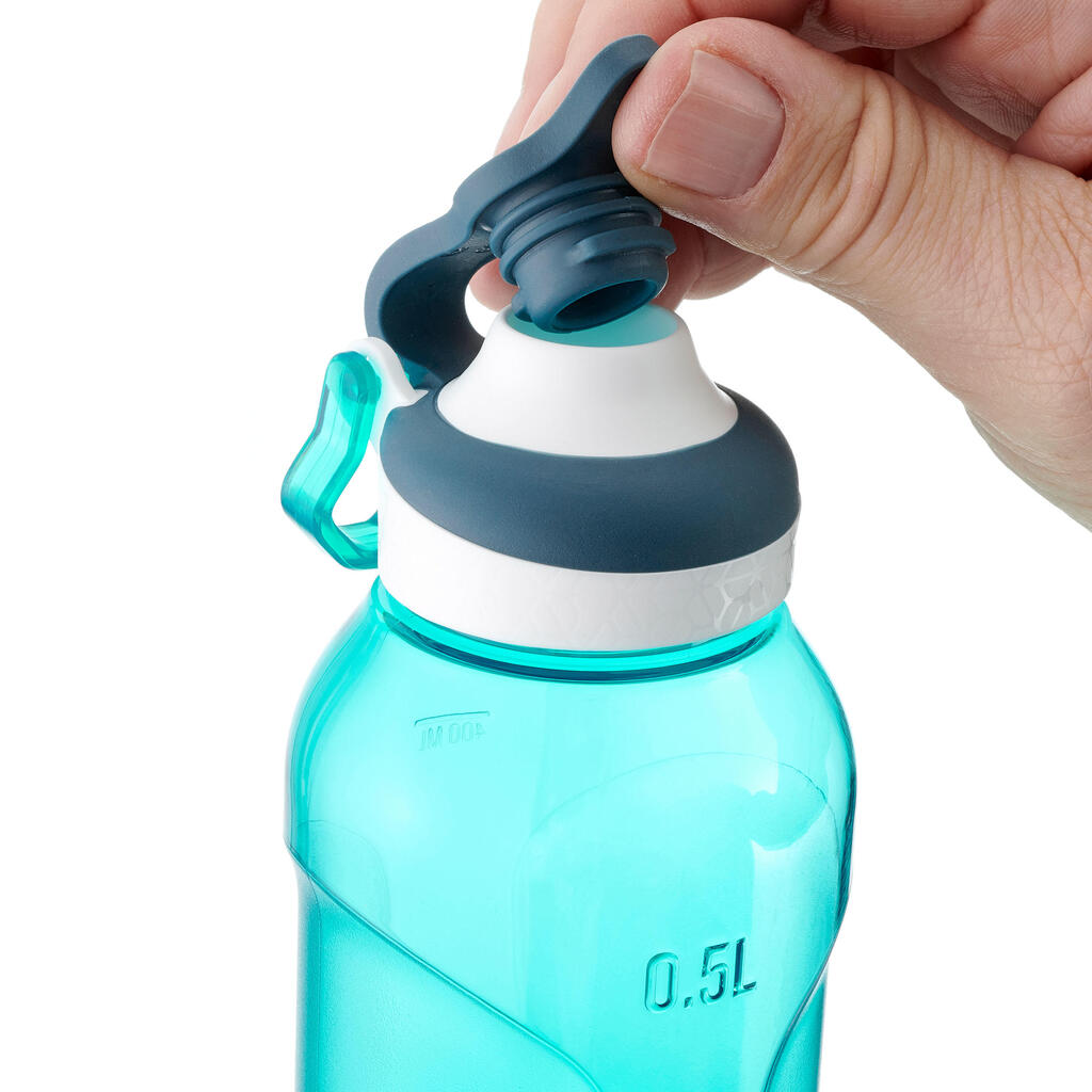 Turistická plastová fľaša 500 s rýchlouzáverom 0,5 litra (tritan) tyrkysová