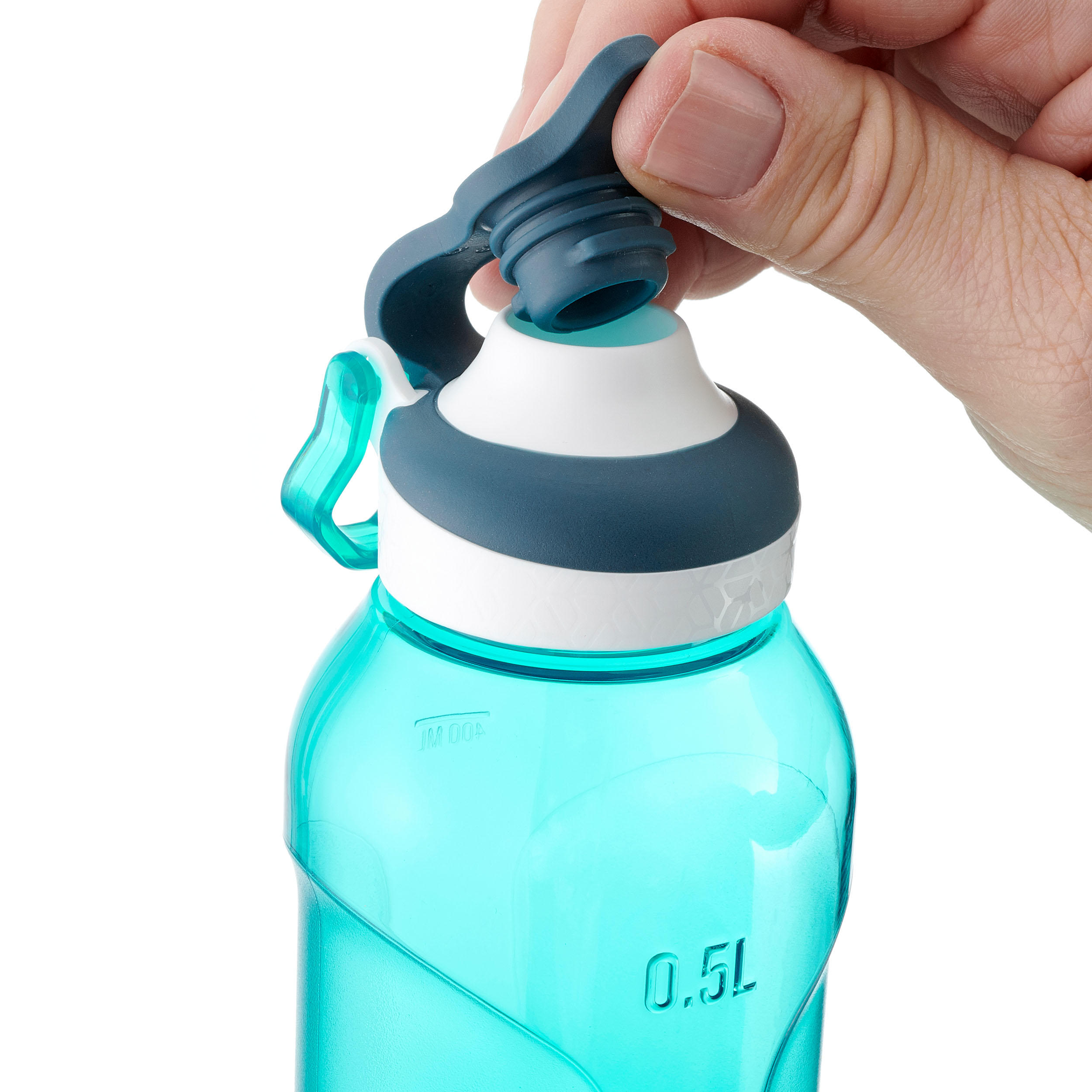 Hiking flask 500 quick opening cap 0.5 litre plastic (Tritan) turquoise 2/4