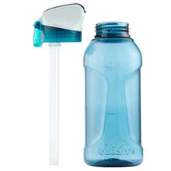 Hiking flask. Tritan 900 instant cap with 0.5 litre pipette - petrol blue