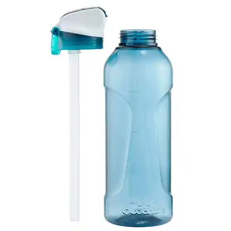 Hiking flask. 900 instant opening with straw, 0.8 litre Tritan - Petrol blue