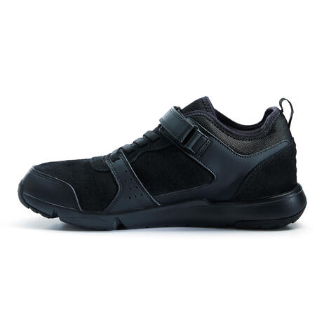 Кроссовки для активной ходьбы кожаные мужские Actiwalk Easy Leather чёрные