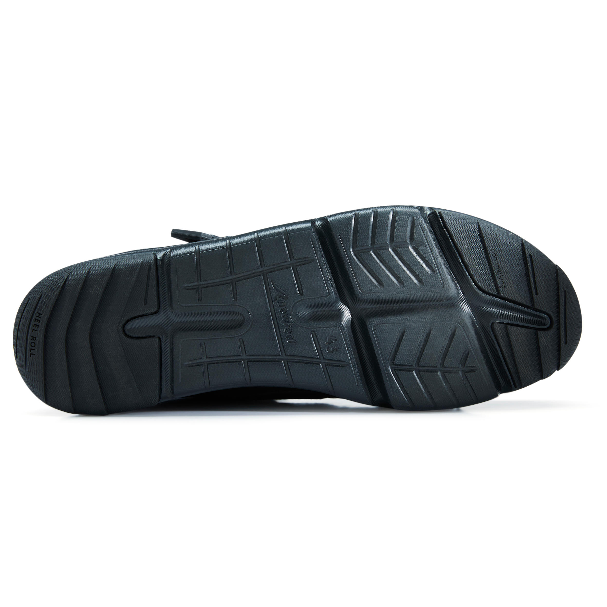 Actiwalk Easy Leather Men's Urban Walking Shoes Black NEWFEEL Decathlon