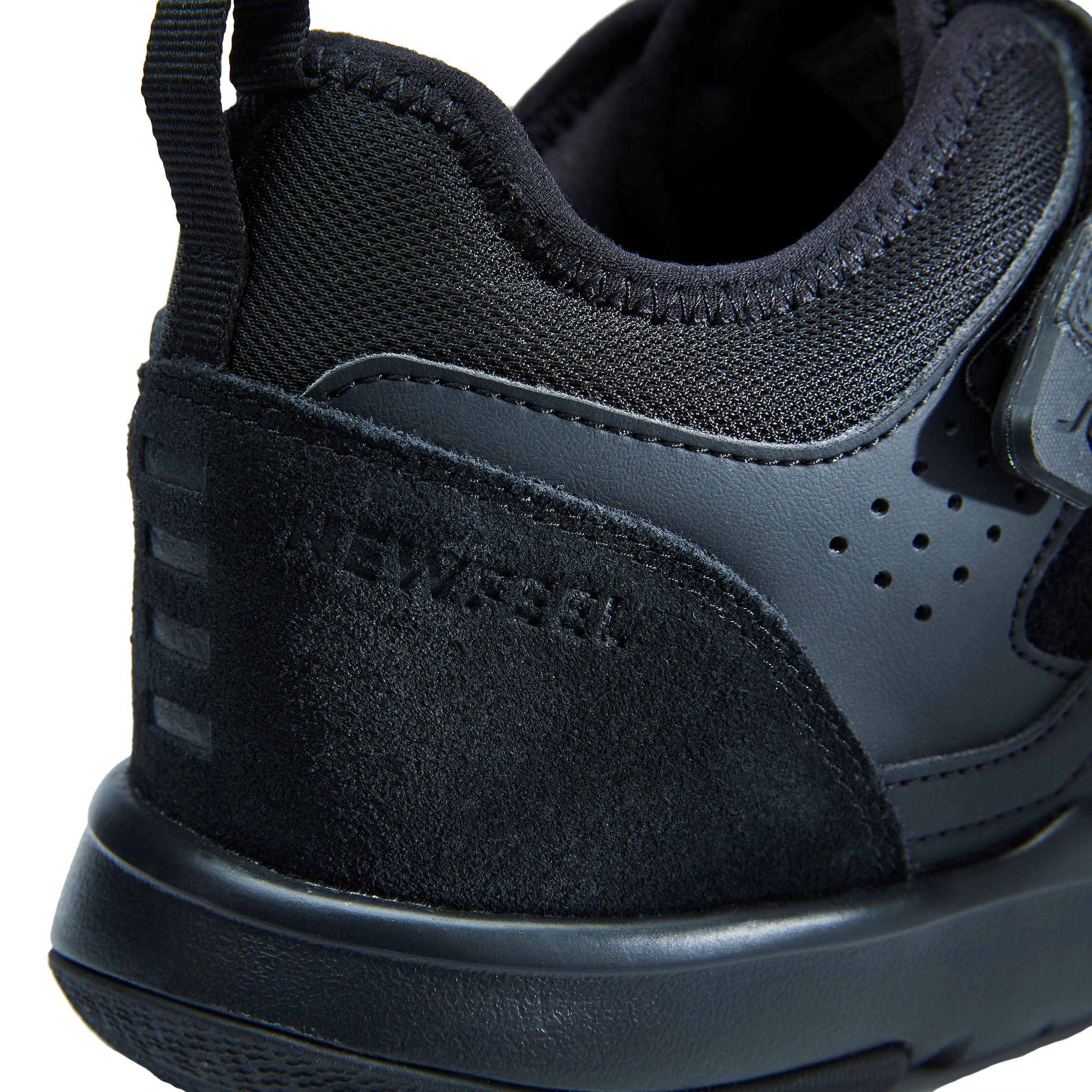 all black leather walking shoes