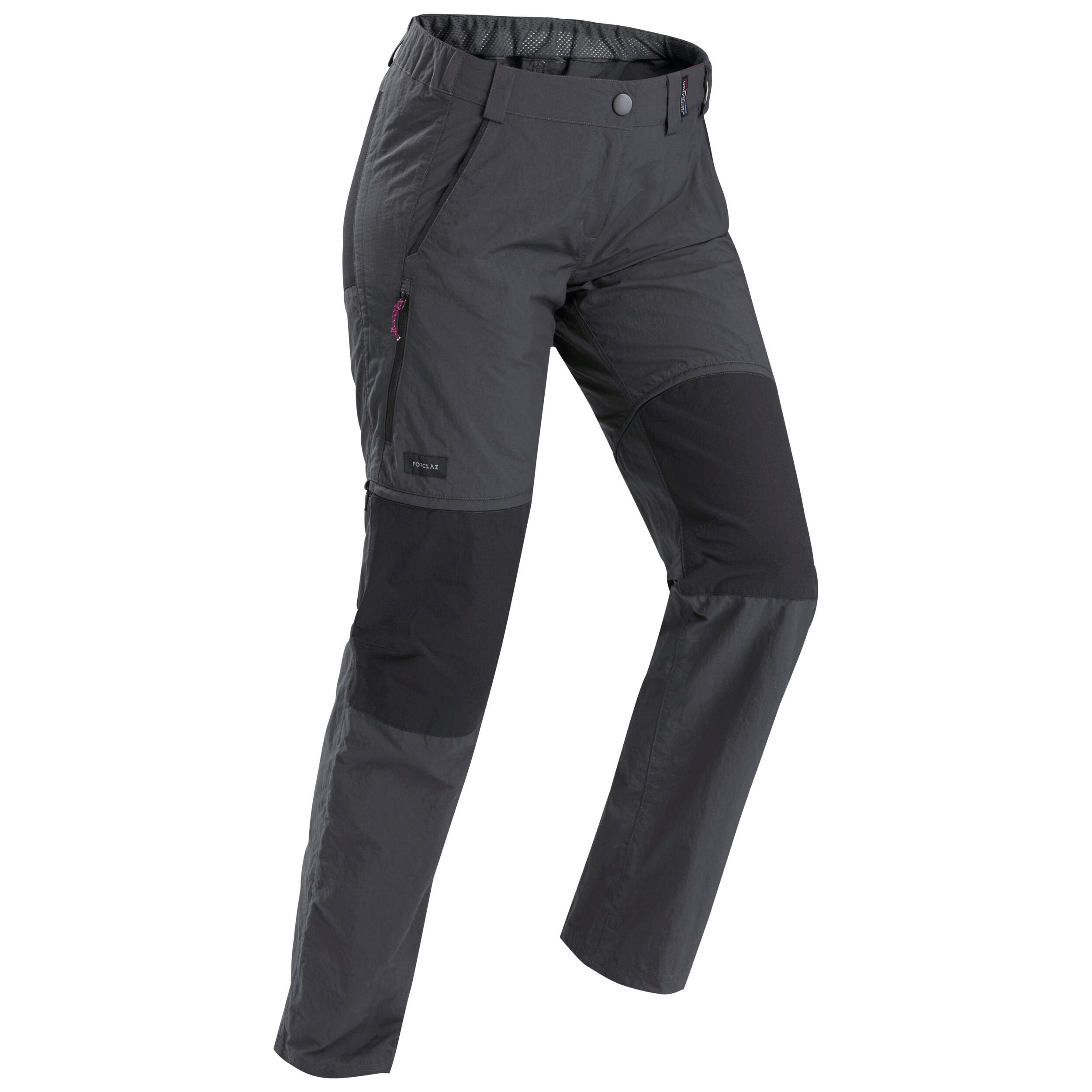 Pantaloni modulabili montagna donna MT100 grigi FORCLAZ | DECATHLON