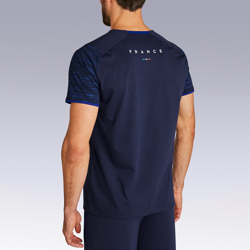 T shirt de football adulte FF100 France 2024 pour les clubs et collectivites Decathlon Pro