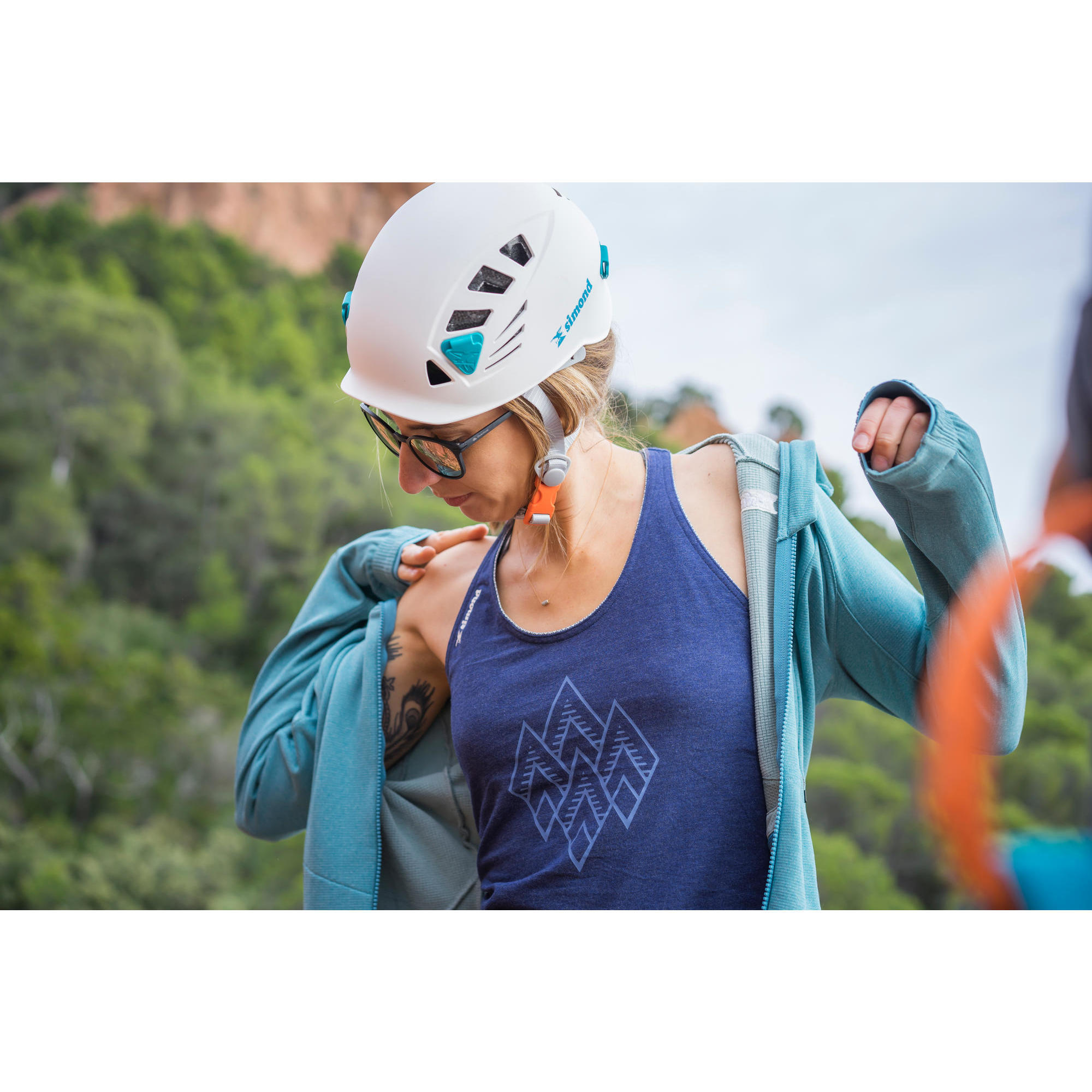 WOMEN'S STRETCH CLIMBING FLEECE - VERTIKA TURQUOISE