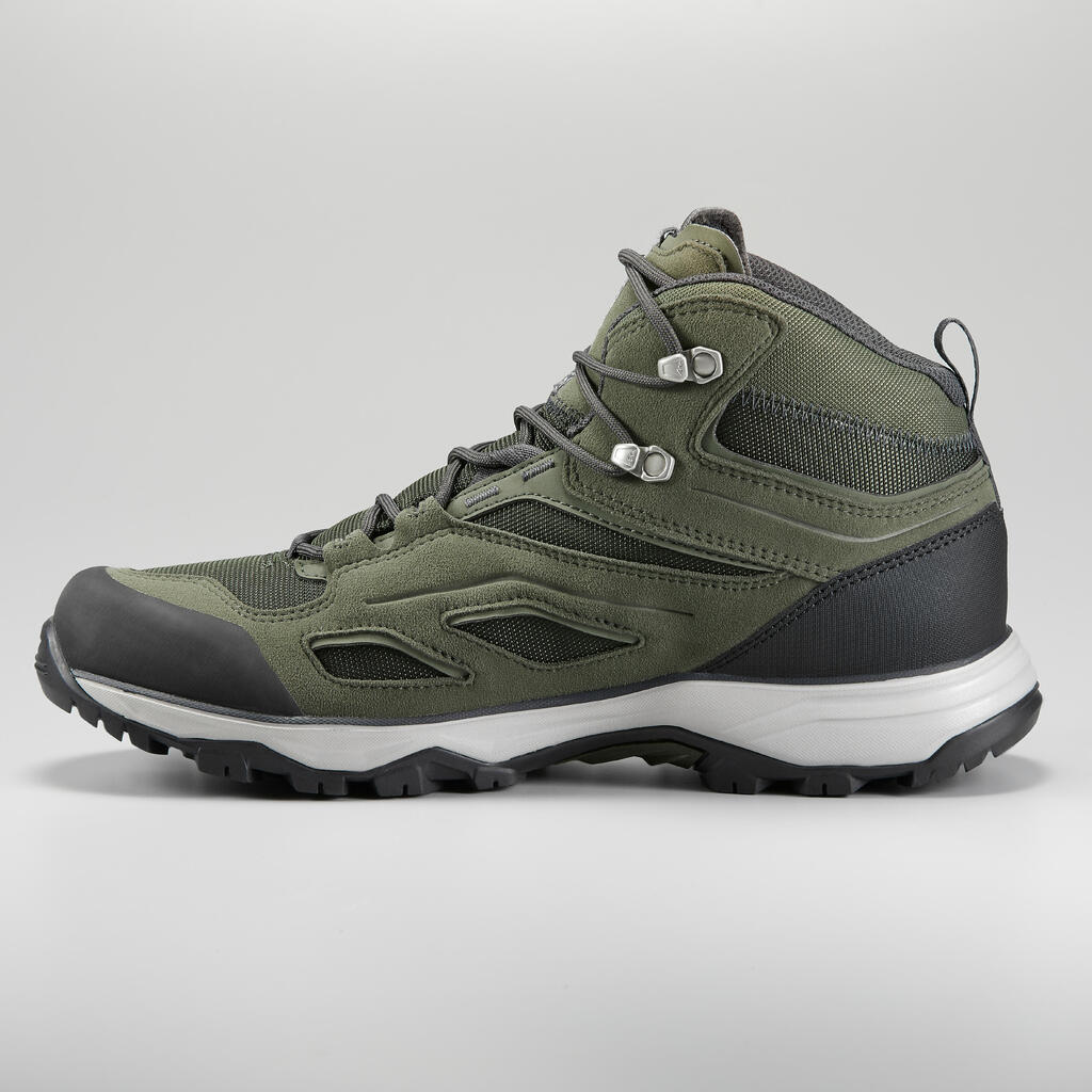 Chaussures imperméables de randonnée montagne - mh100 mid khaki - homme