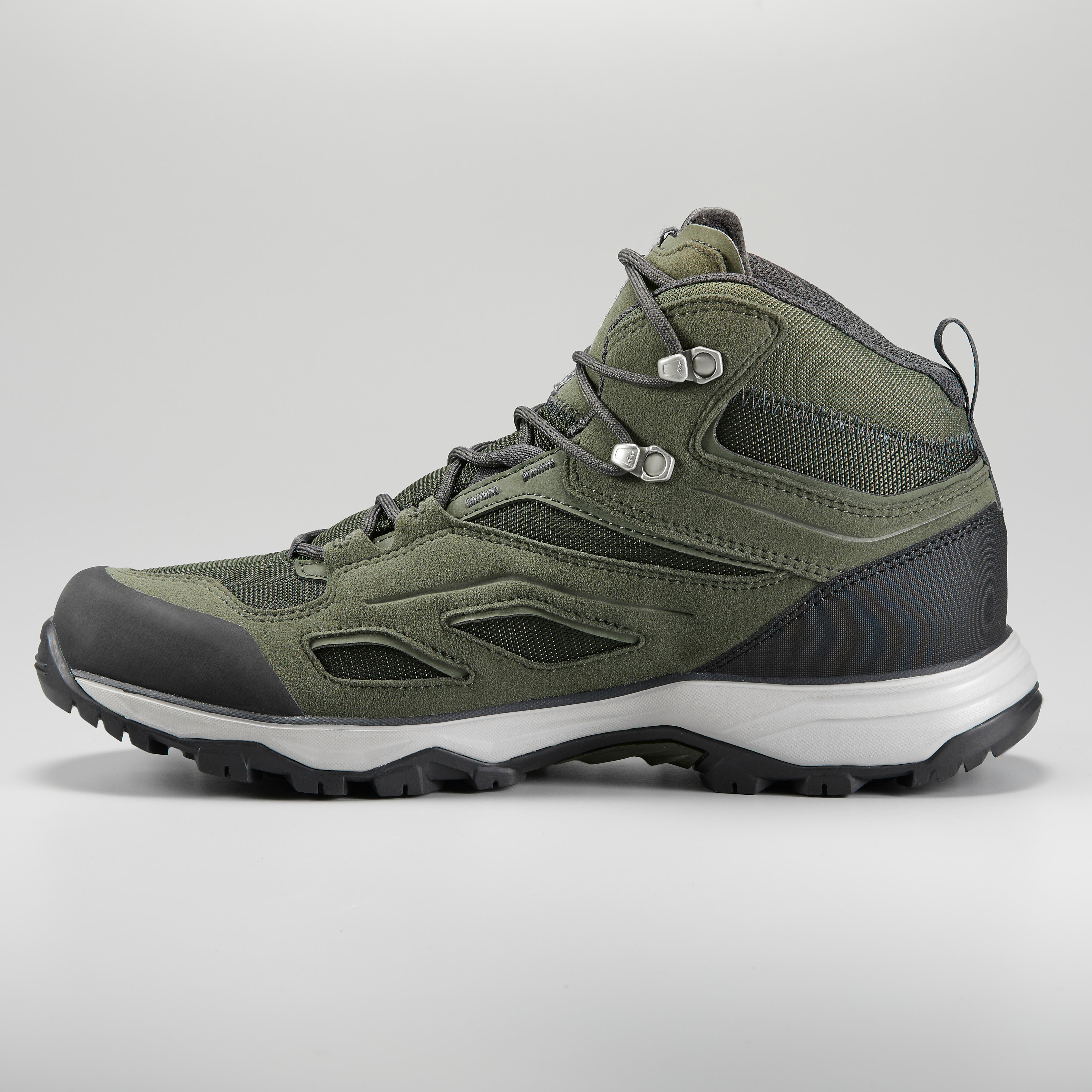 Botas impermeables de senderismo montaña - MH100 Mid Caqui - Hombre -  Decathlon