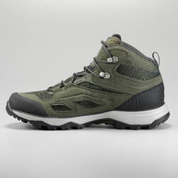 Men's waterproof mountain hiking Boot-shoes - MH100 Mid - Khaki