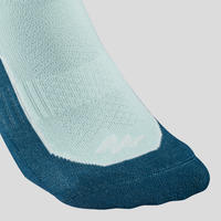Country walking socks - NH500 Low - X2 pairs - green