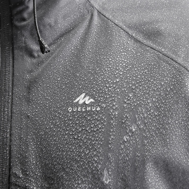 Férfi kabát túrázáshoz MH500, vízhatlan, szürke