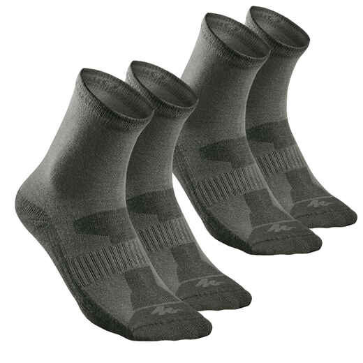 
      Turistické vysoké ponožky NH100 2 páry kaki
  
