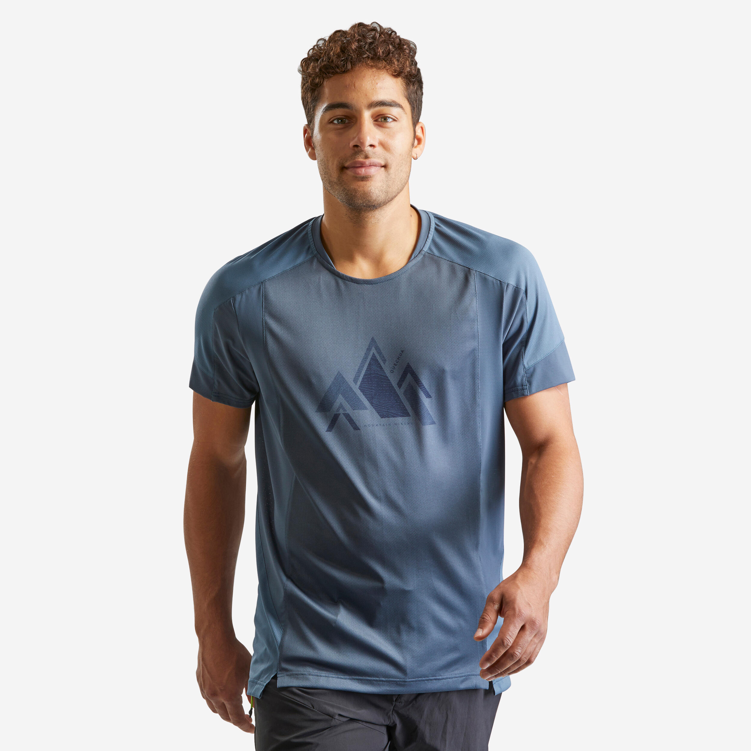 Men's Hiking Synthetic Short-Sleeved T-Shirt  MH500 1/5