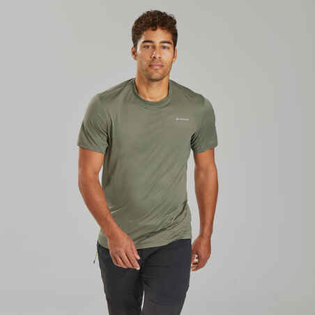 Men's Hiking Synthetic Short-Sleeved T-Shirt  MH100