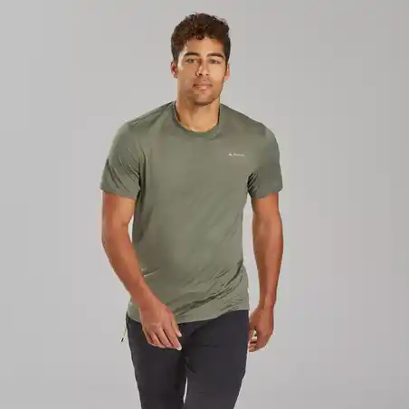 Men's Hiking Recycled Synthetic Short-Sleeved T-Shirt  MH100