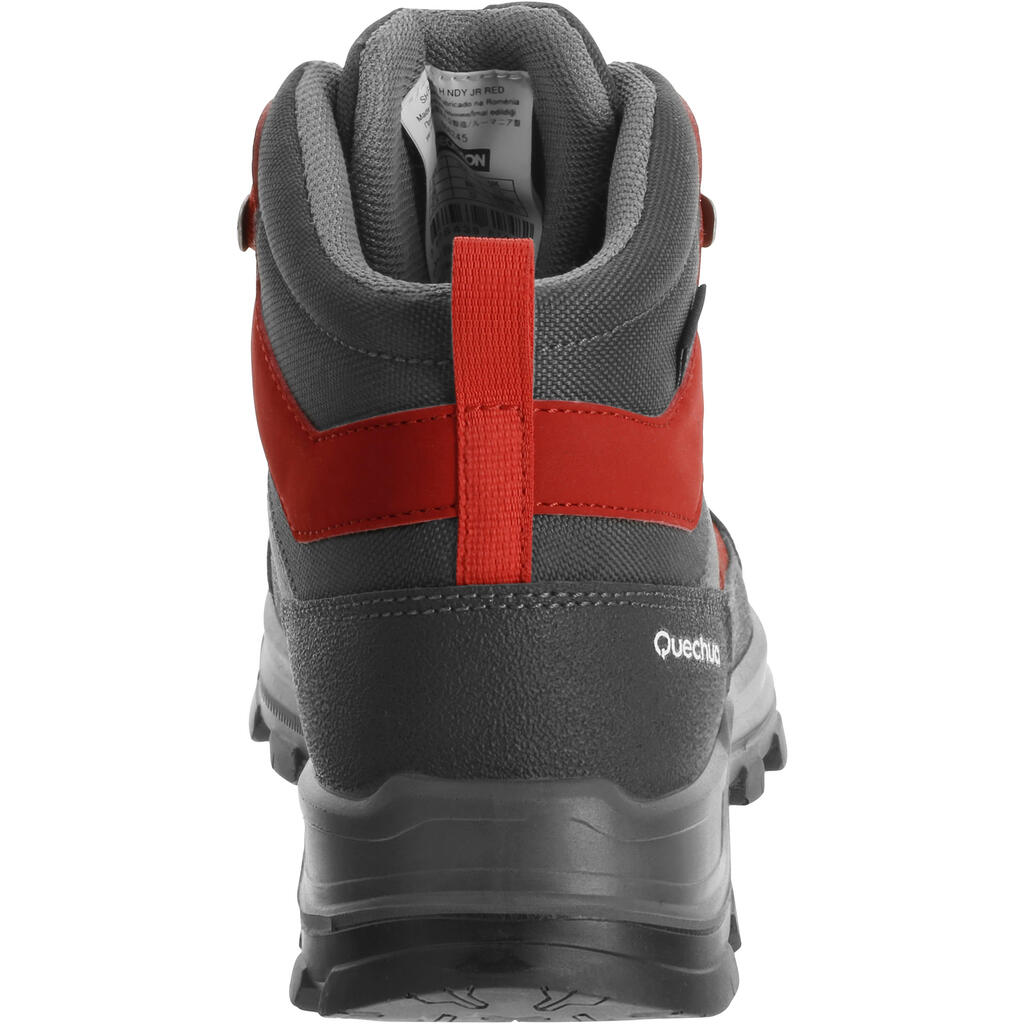 Wanderschuhe MH500 halbhoch wasserdicht Schnürung Kinder Gr. 28–38 violett