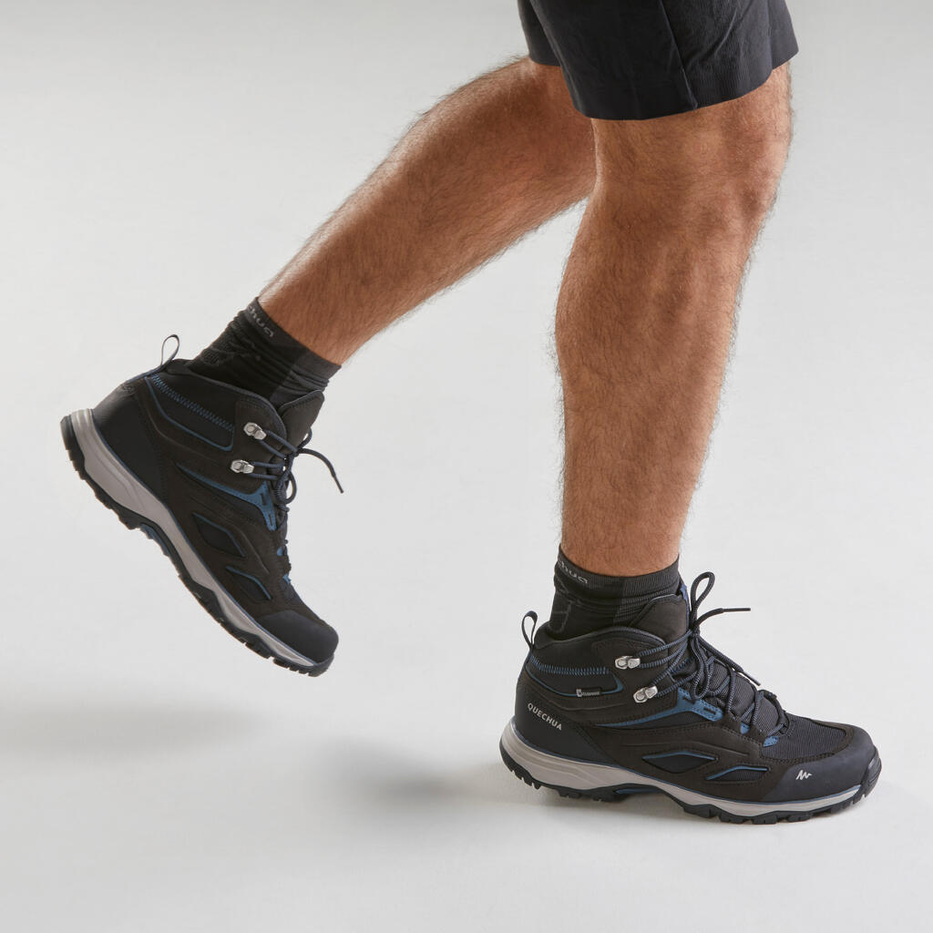 Botas de senderismo en montaña impermeables de caña media para hombre MH100 Mid