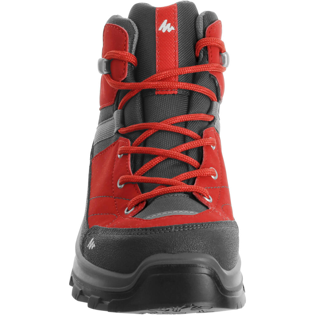 Wanderschuhe MH500 halbhoch wasserdicht Schnürung Kinder Gr. 28–38 violett
