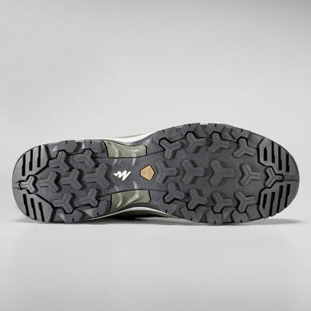 Men's waterproof mountain hiking Boot-shoes - MH100 Mid - Khaki