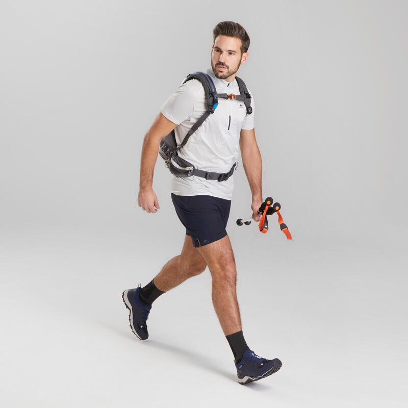 Men's Fast Hiking Short-sleeved T-Shirt FH500 - Lunar Grey