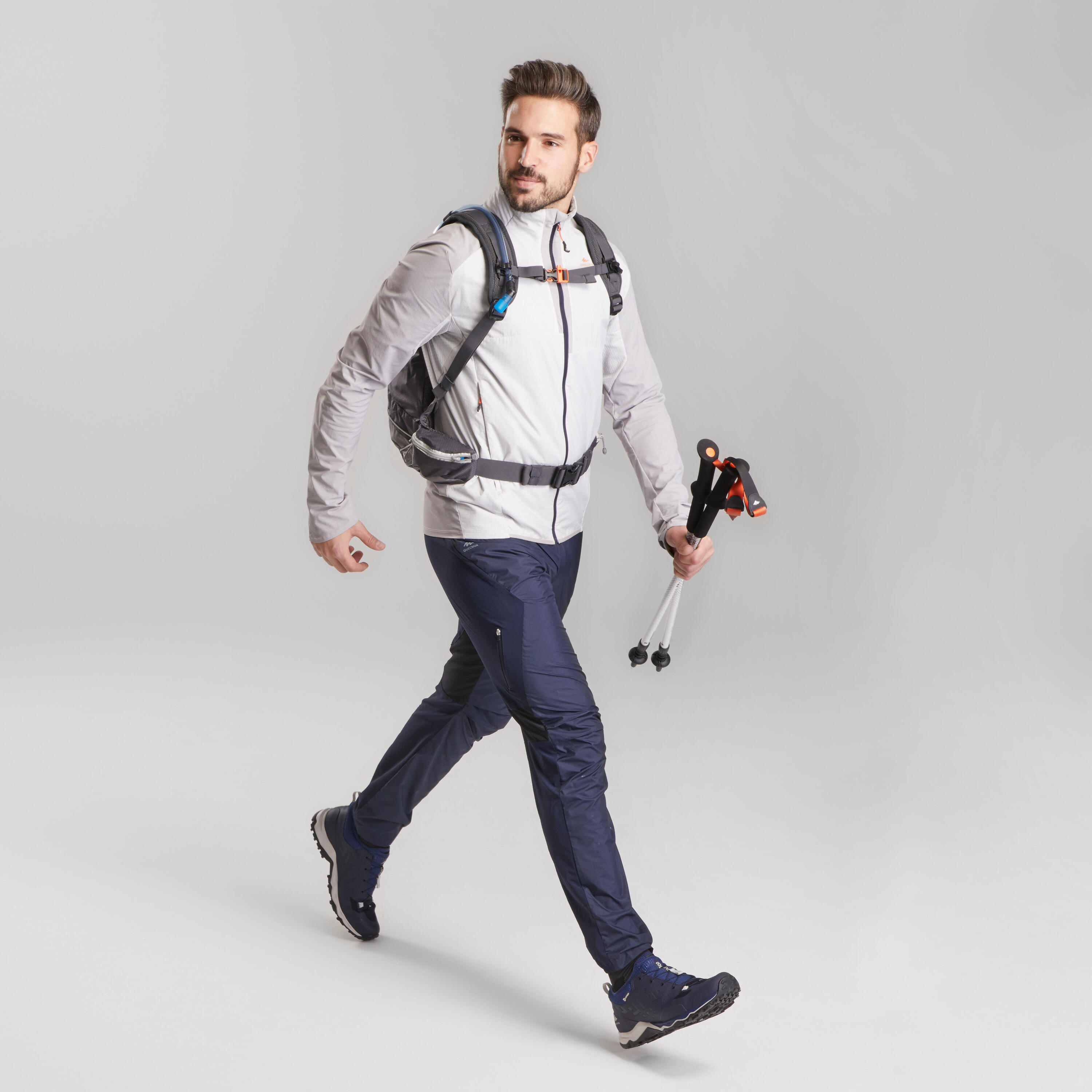 Men’s Warm Jacket For Fast Hiking FH 900 Hybrid - Light Grey 7/9