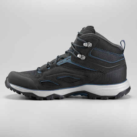 Men's Waterproof Mountain Walking Boot-Shoes - MH100 Mid - Black