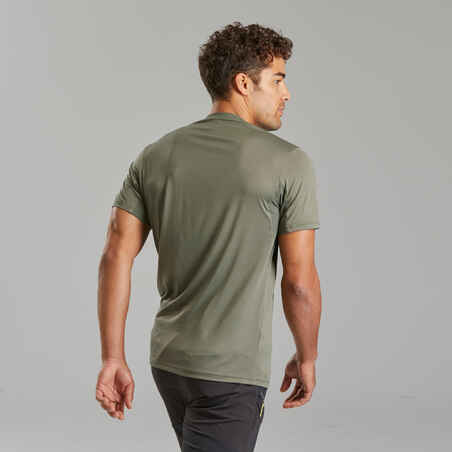 Men's Hiking Synthetic Short-Sleeved T-Shirt  MH100