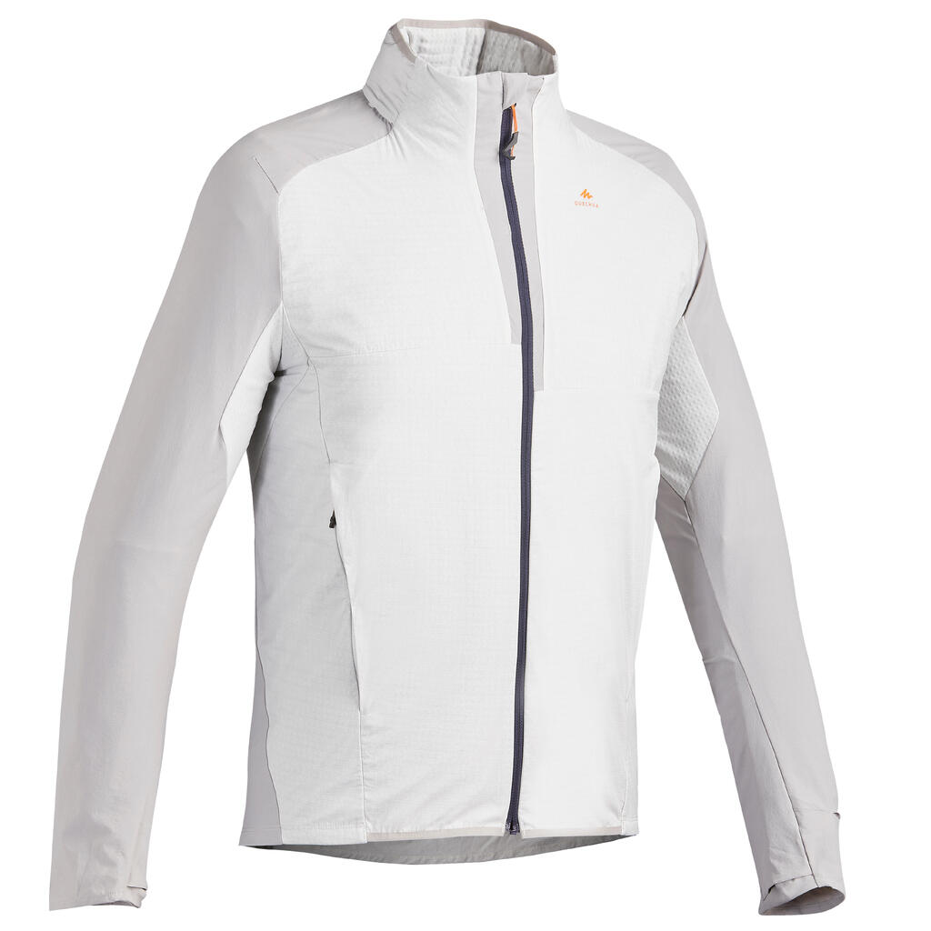 Men’s Warm Jacket For Fast Hiking FH 900 Hybrid - Light Grey