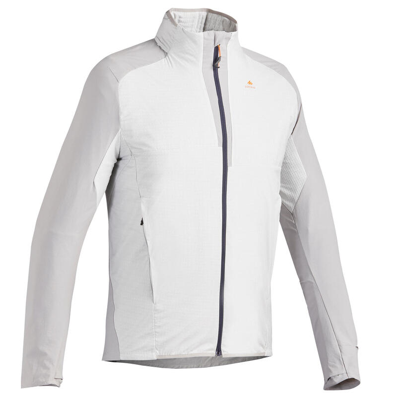 Giacca calda montagna uomo FH900 Hybrid grigio chiaro