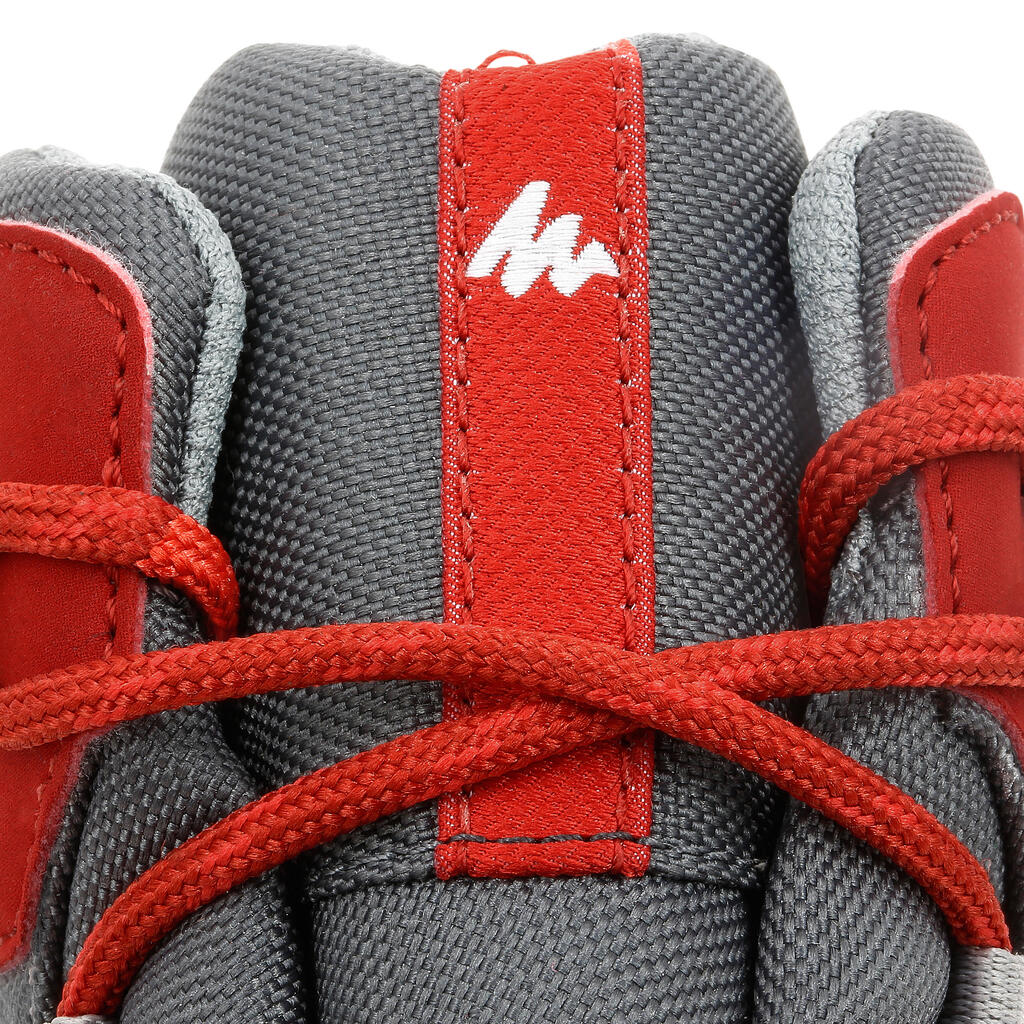 Wanderschuhe MH500 halbhoch wasserdicht Schnürung Kinder Gr. 28–38 violett