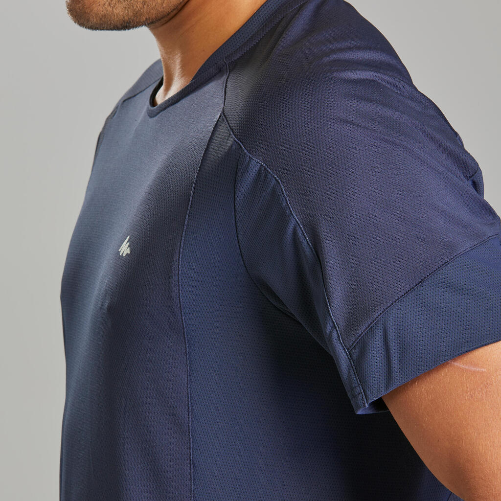 T-shirt de randonnée manches courtes en synthétique  - homme - mh500