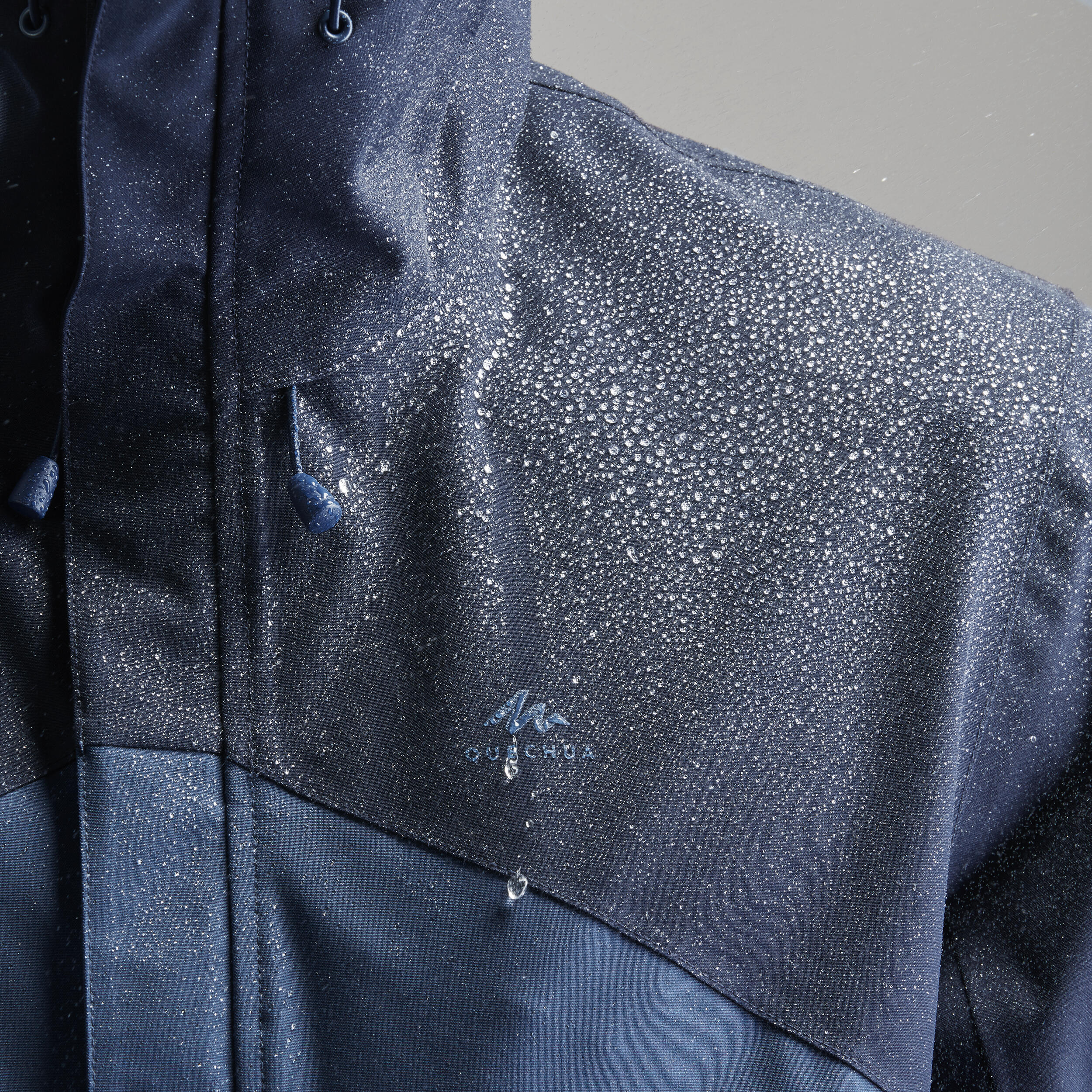 Men’s Hiking Waterproof Jacket - MH 150 Blue - QUECHUA