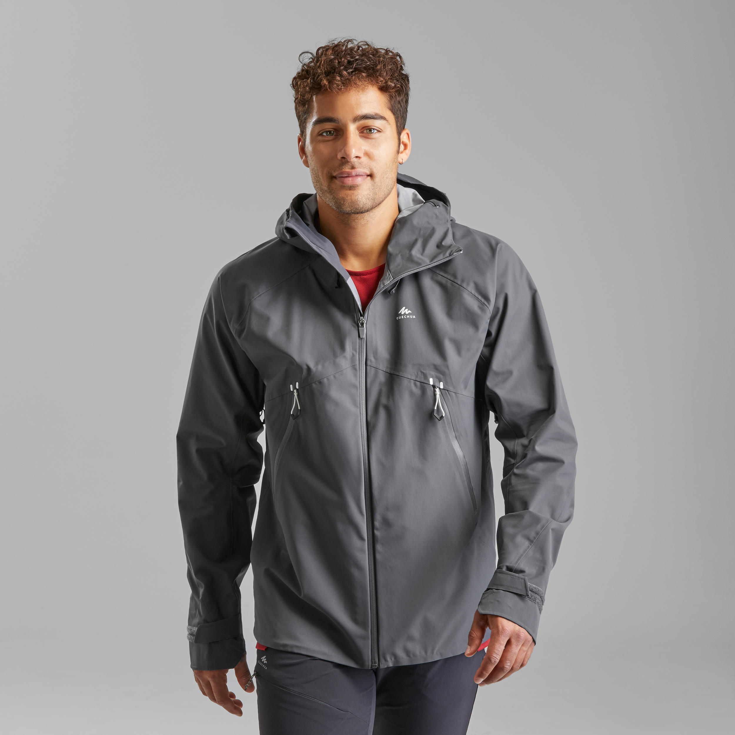 Men's waterproof mountain walking jacket MH500 2/12