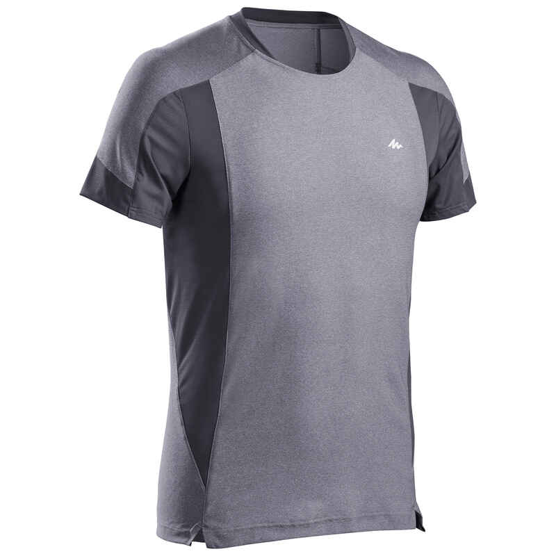 Wandershirt MH500 Kurzarm Synthetik Herren grau Wandershirt MH500 Kurzarm Synthetik Herren grau