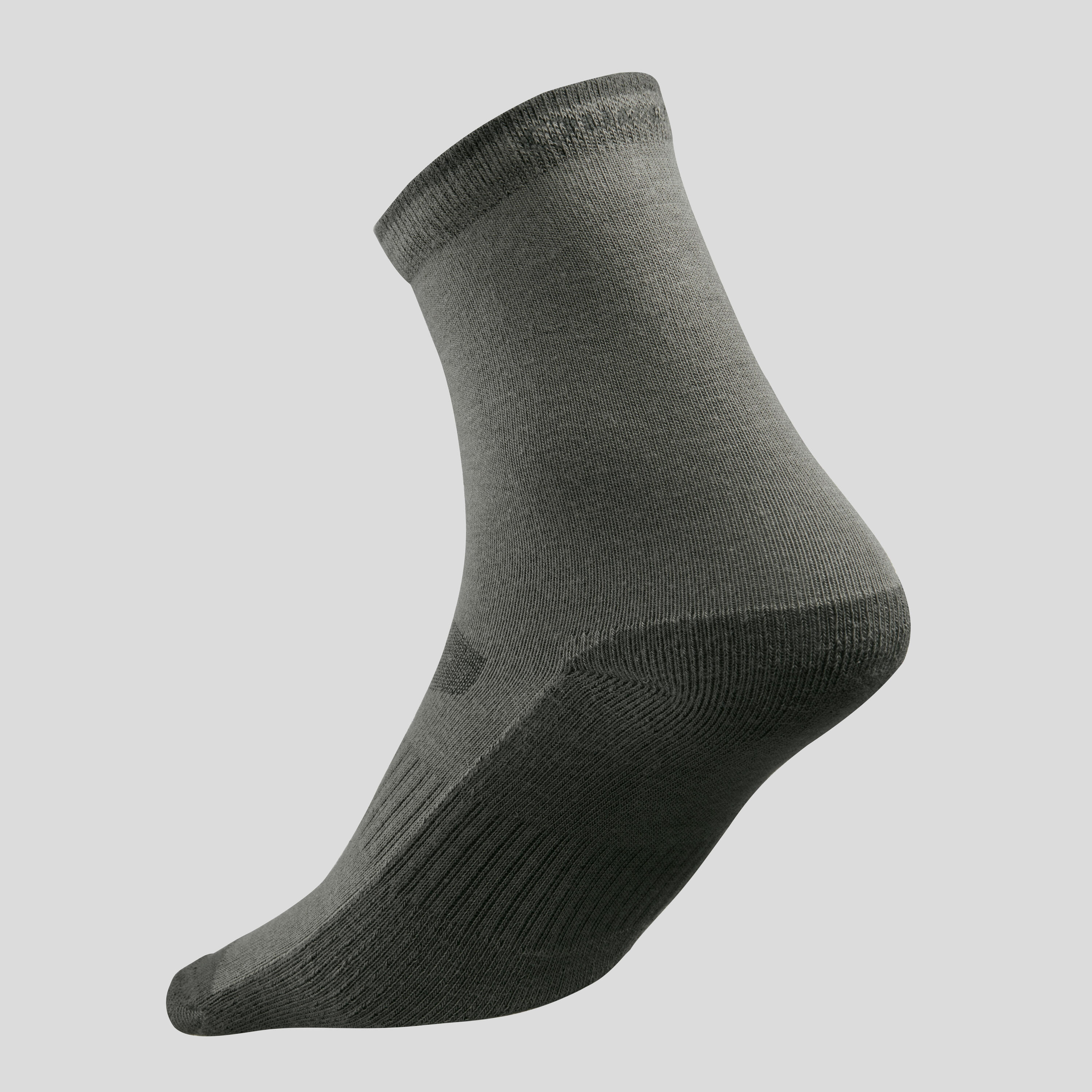 Chaussettes randonnée nature Khaki - NH100 - X 2 paires 4/6