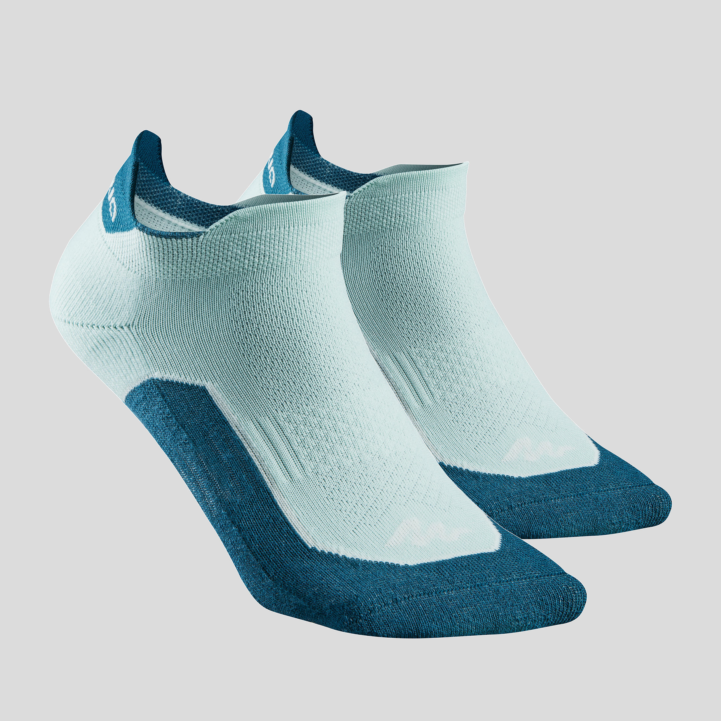 Country walking socks - NH500 Low - X2 pairs - green 4/6