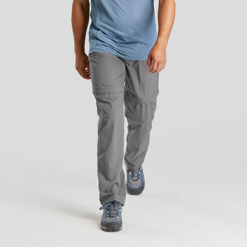 Pantalon de randonnée montagne MH150 modulable homme gris Pantalon de randonnée montagne MH150 modulable homme gris
