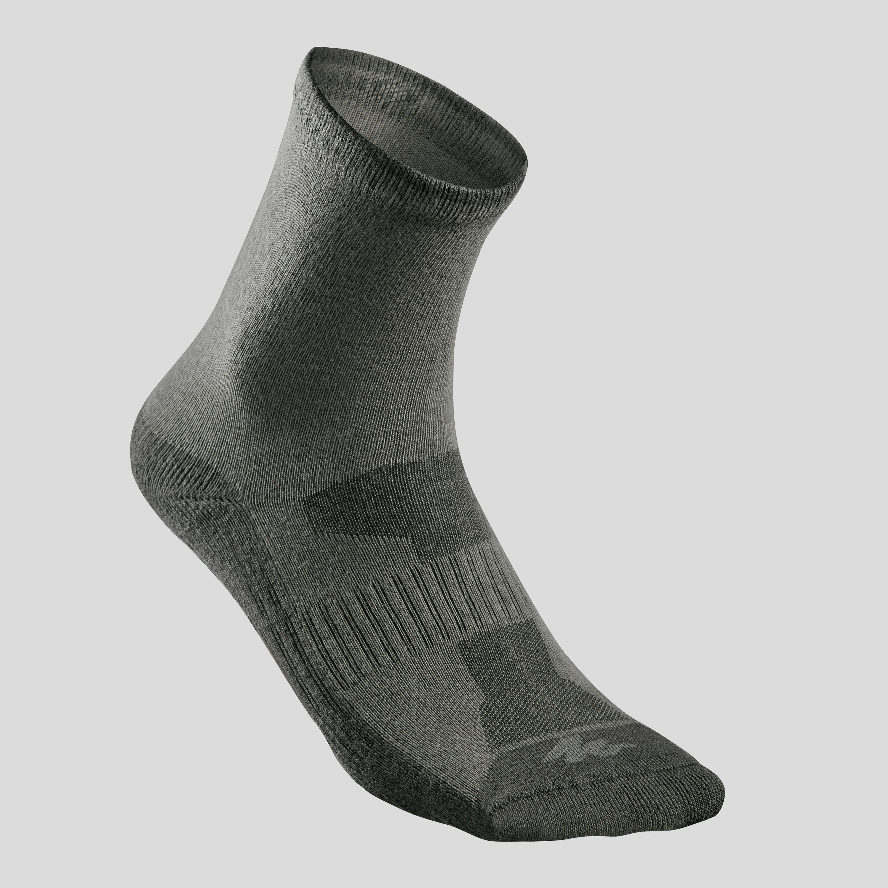 Chaussettes randonnée nature Khaki - NH100 - X 2 paires 3/6