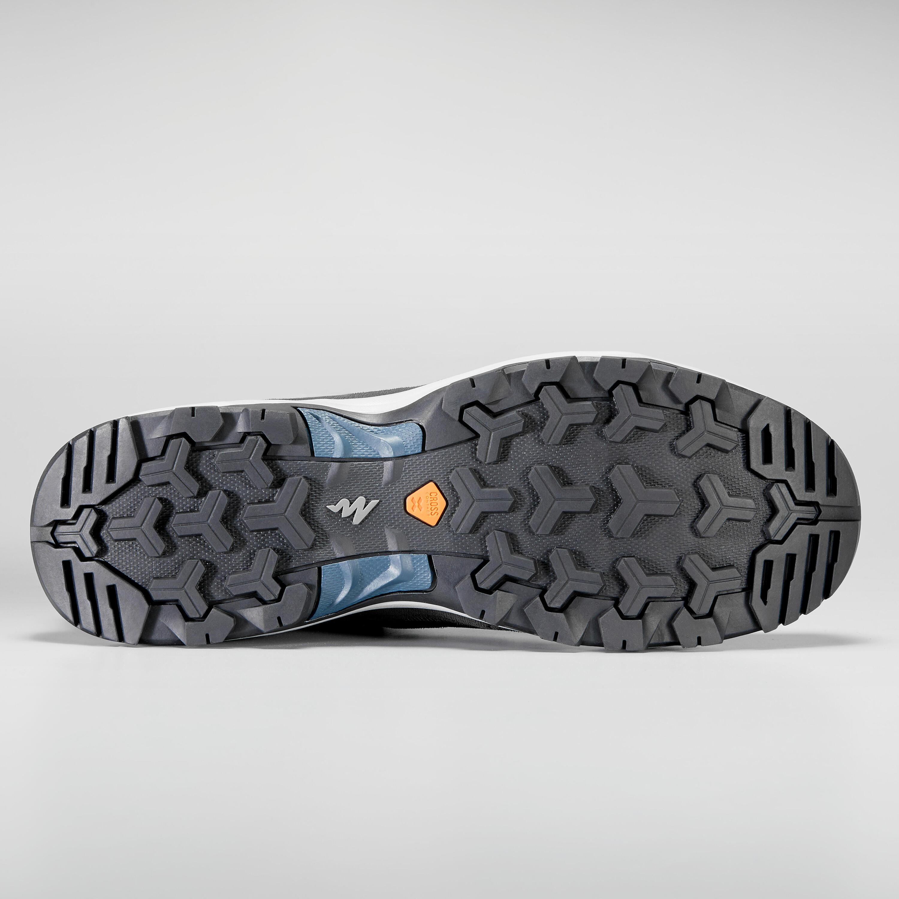 Men's Waterproof Mountain Walking Boot-Shoes - MH100 Mid - Black 3/6