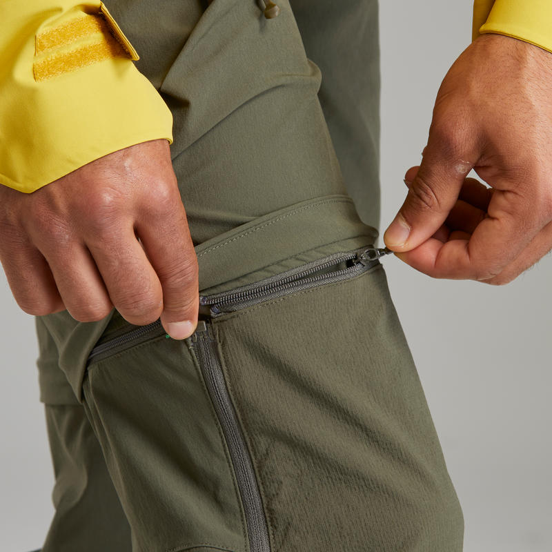 MH550 Men's Convertible Walking Trousers Khaki Decathlon