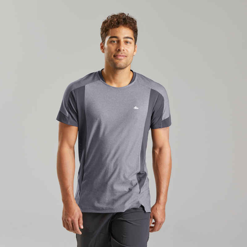 Camiseta de montaña y trekking manga corta Hombre Quechua MH500