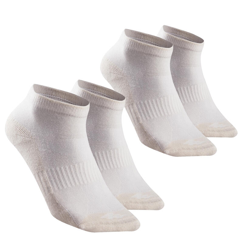 Calcetines cortos de montaña y trekking Adulto Quechua NH100 2 pares beige